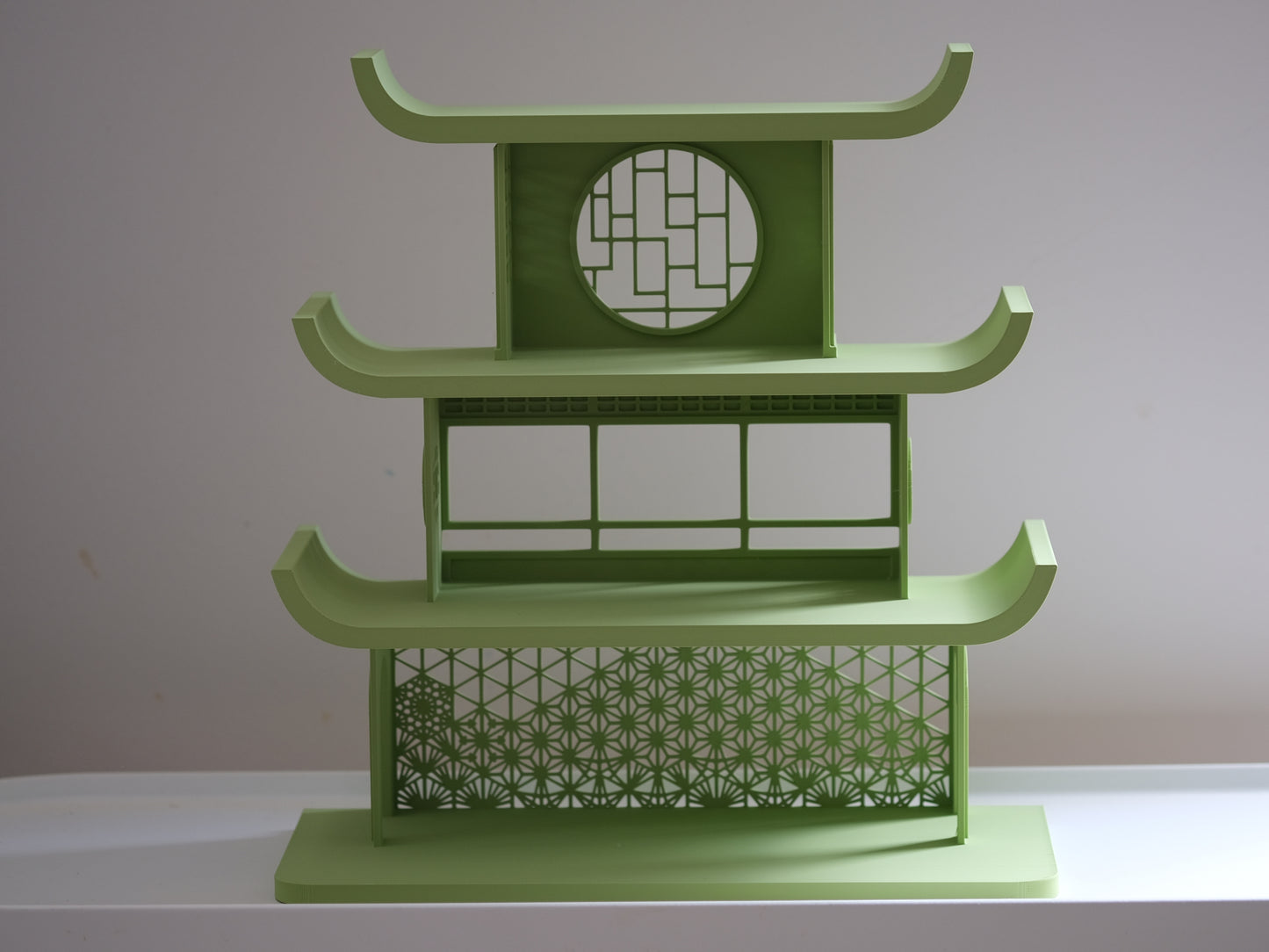 Japanese Smiski Temple Display Shelf - Matcha