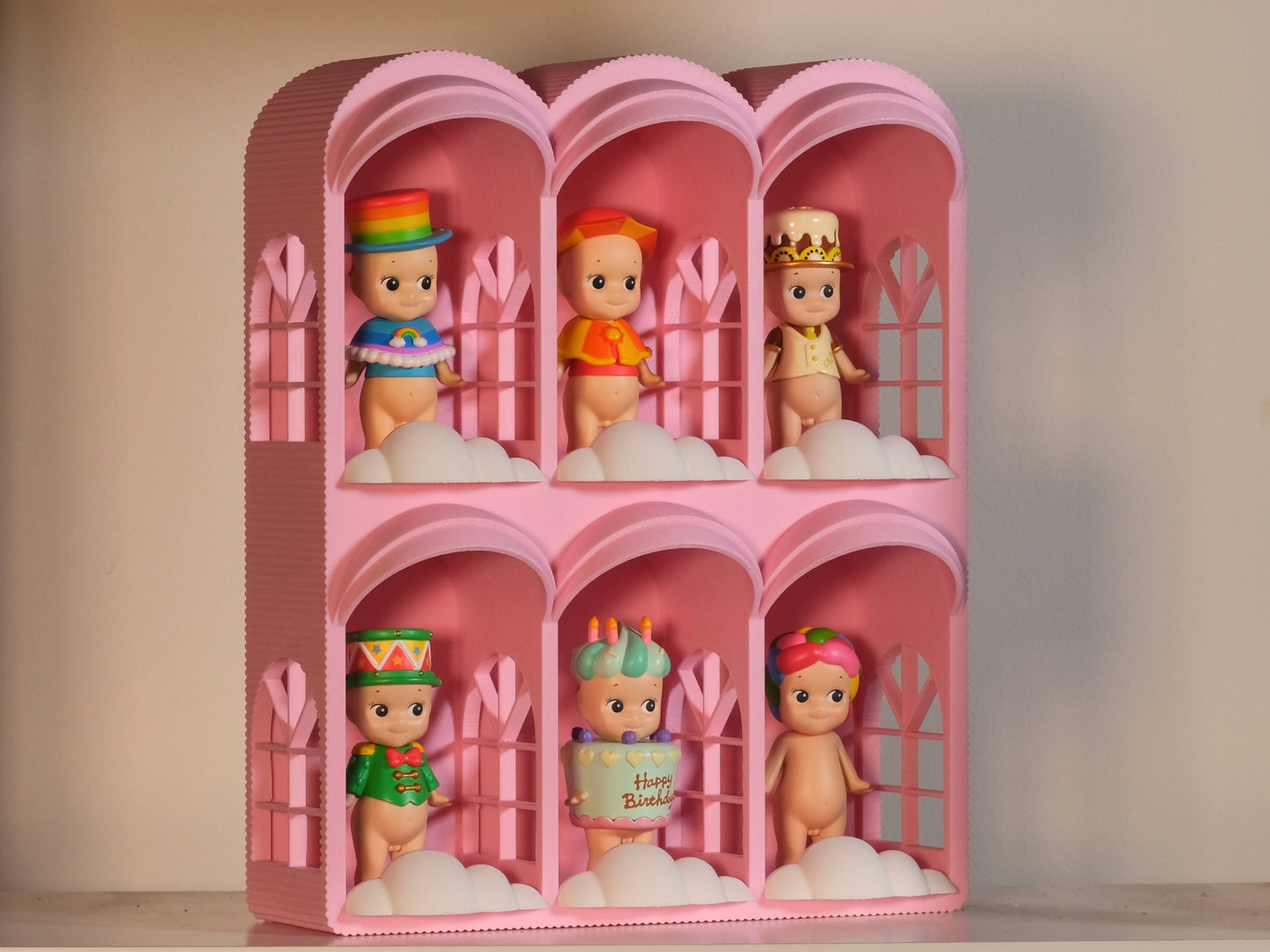 Small Sonny Angel Hotel Display with White Cloud - 6 Rooms