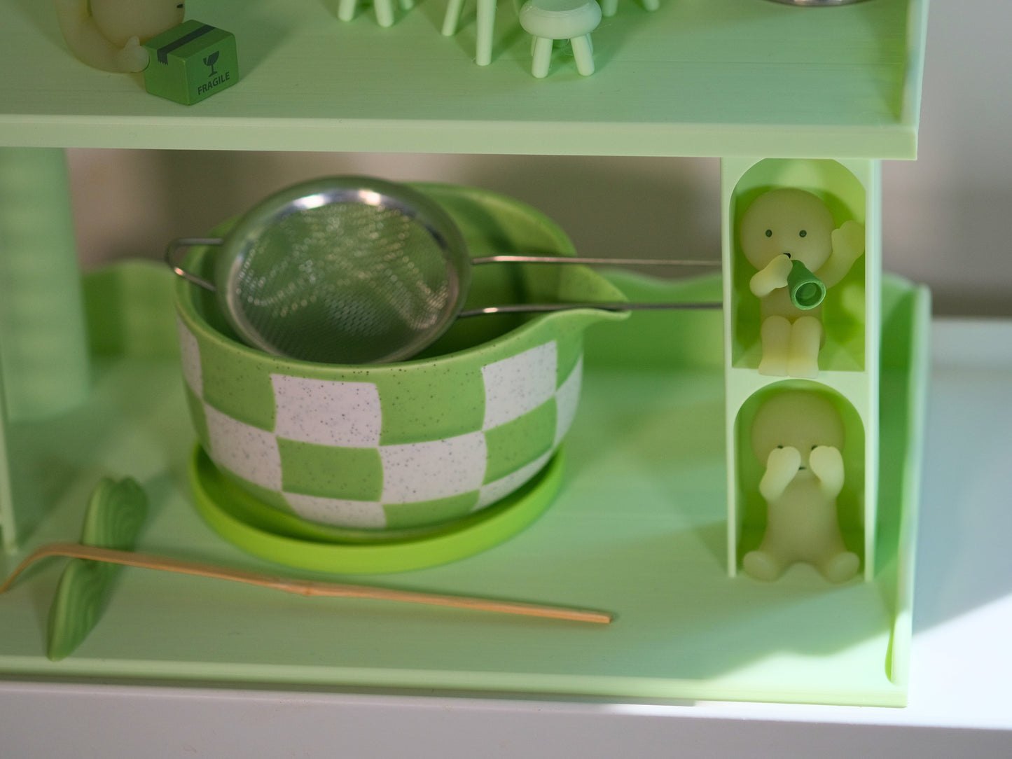 Pastel Green Smiski Matcha Station