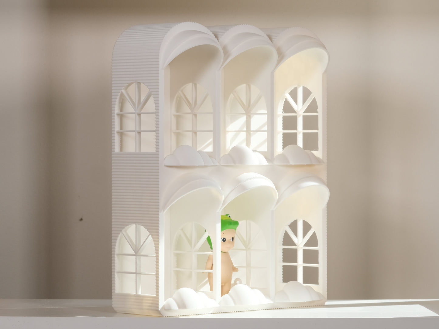 Sonny Angel Hotel Display Case 6 Rooms - White