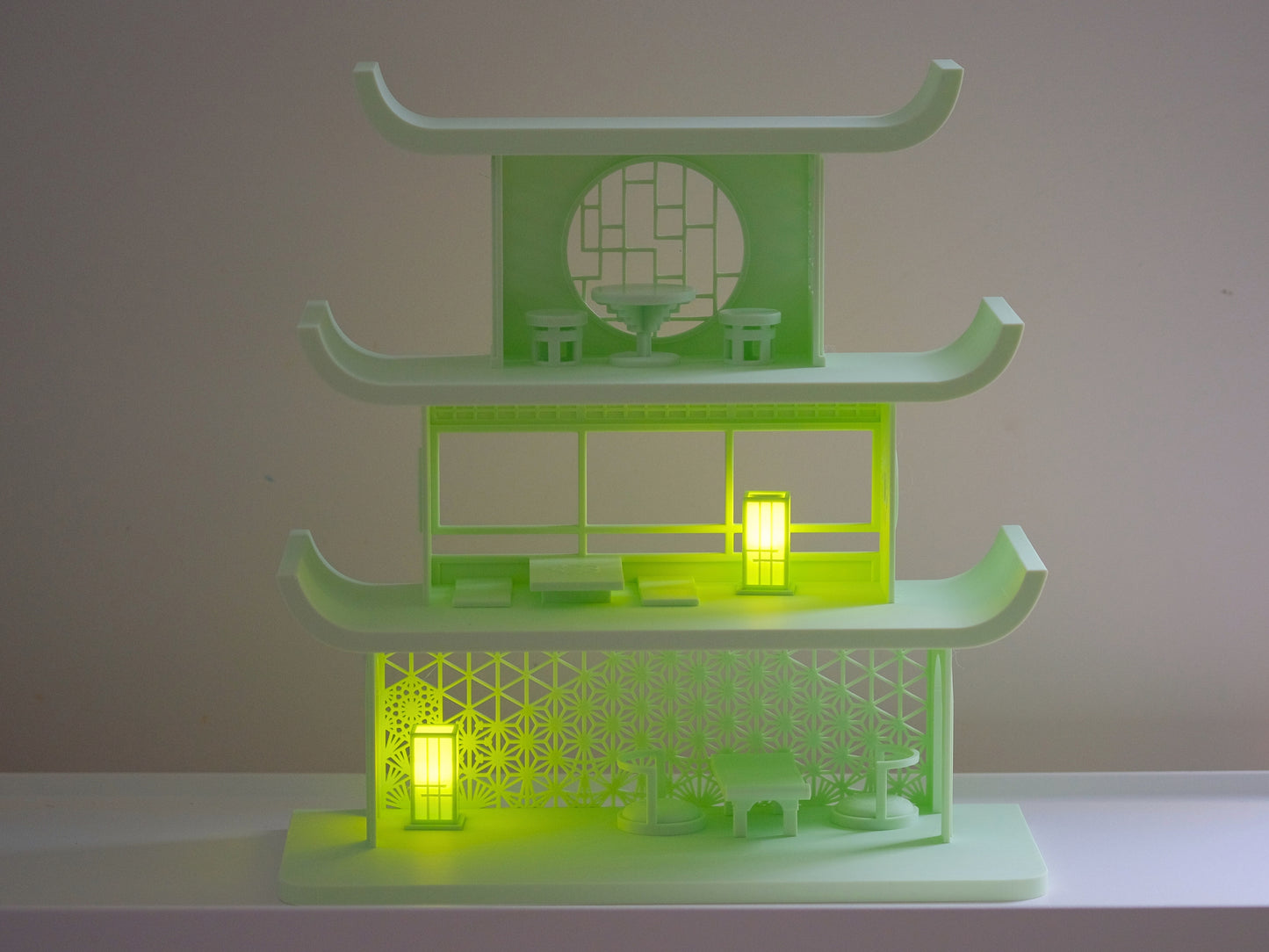 Japanese Smiski Temple Display Shelf