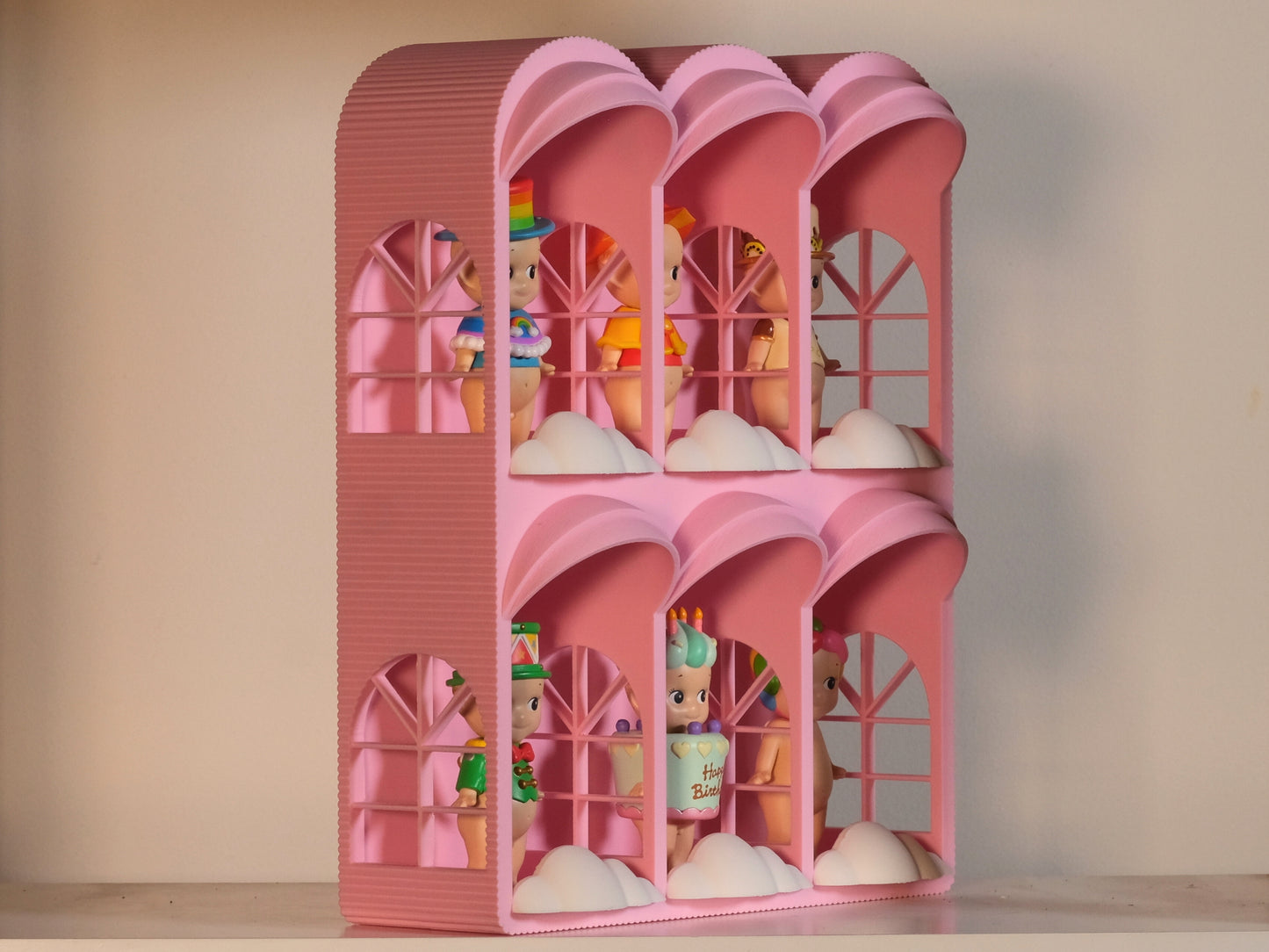 Small Sonny Angel Hotel Display with White Cloud - 6 Rooms