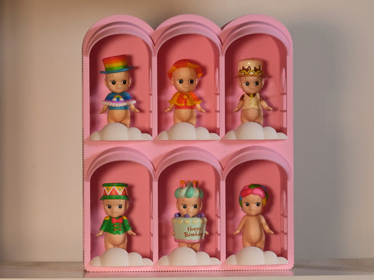 Small Sonny Angel Hotel Display with White Cloud - 6 Rooms