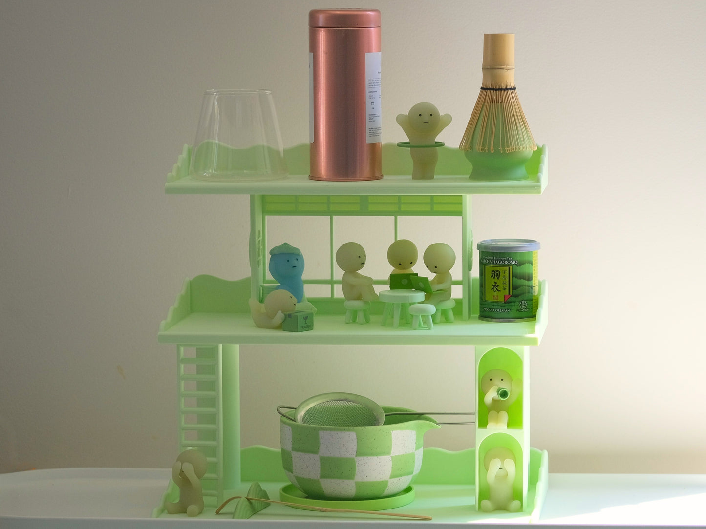 Pastel Green Smiski Matcha Station