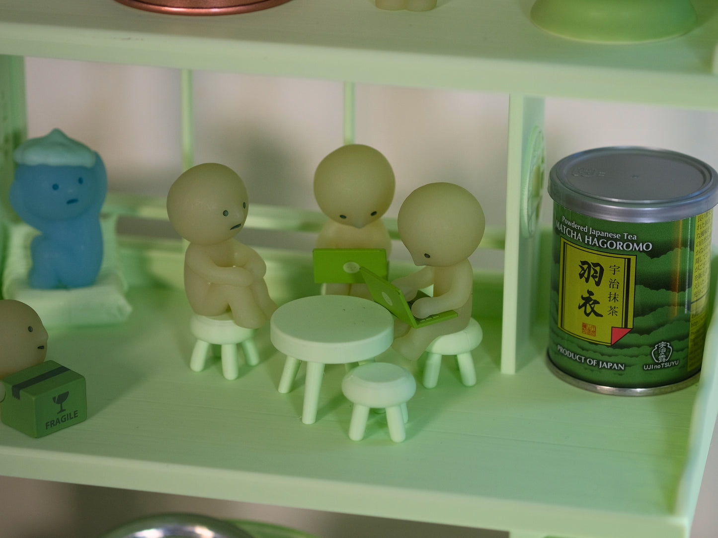 Pastel Green Smiski Matcha Station