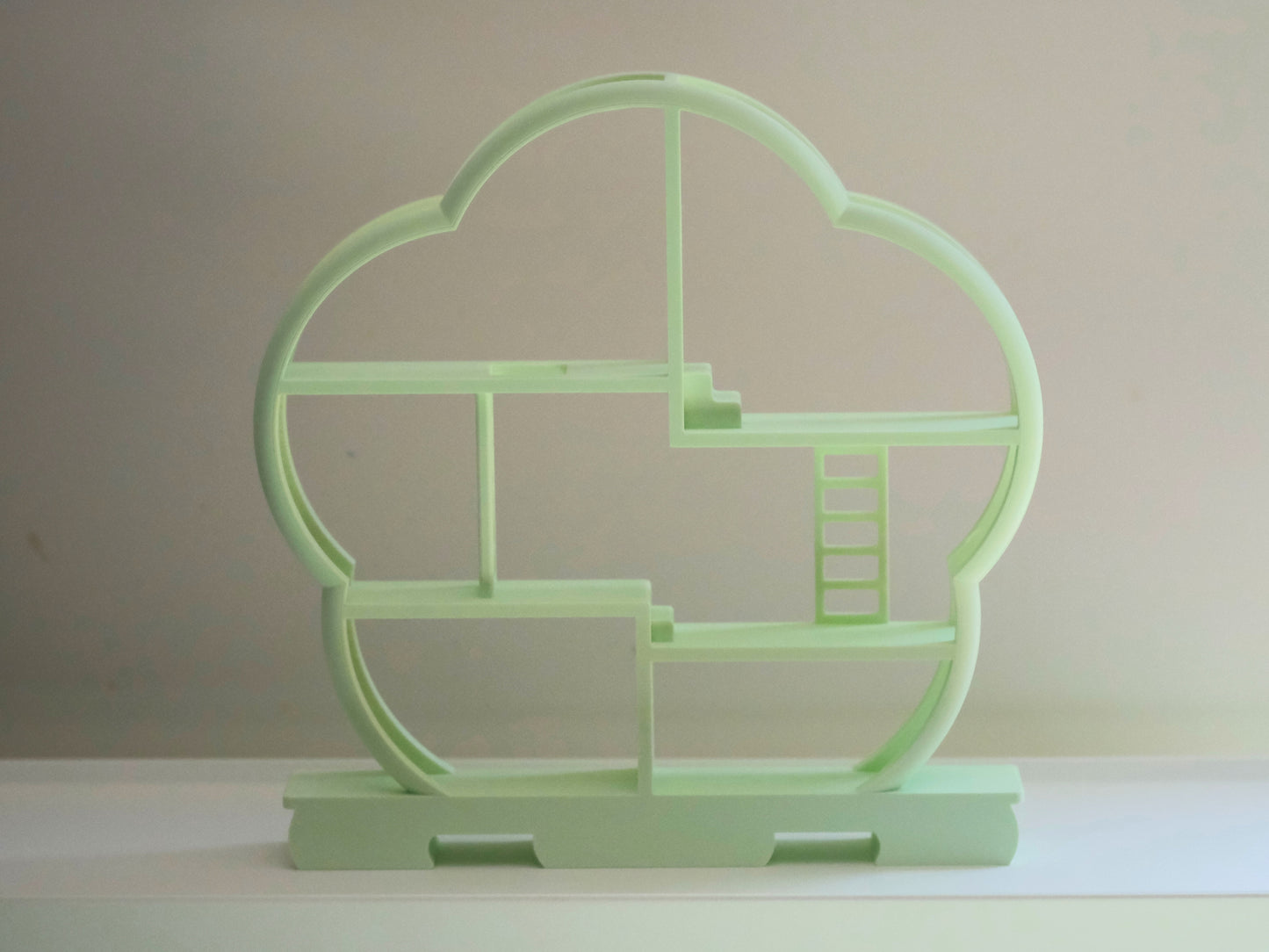 Asian Smiski Shelf Fits 13 Smiskis Display Case - Green