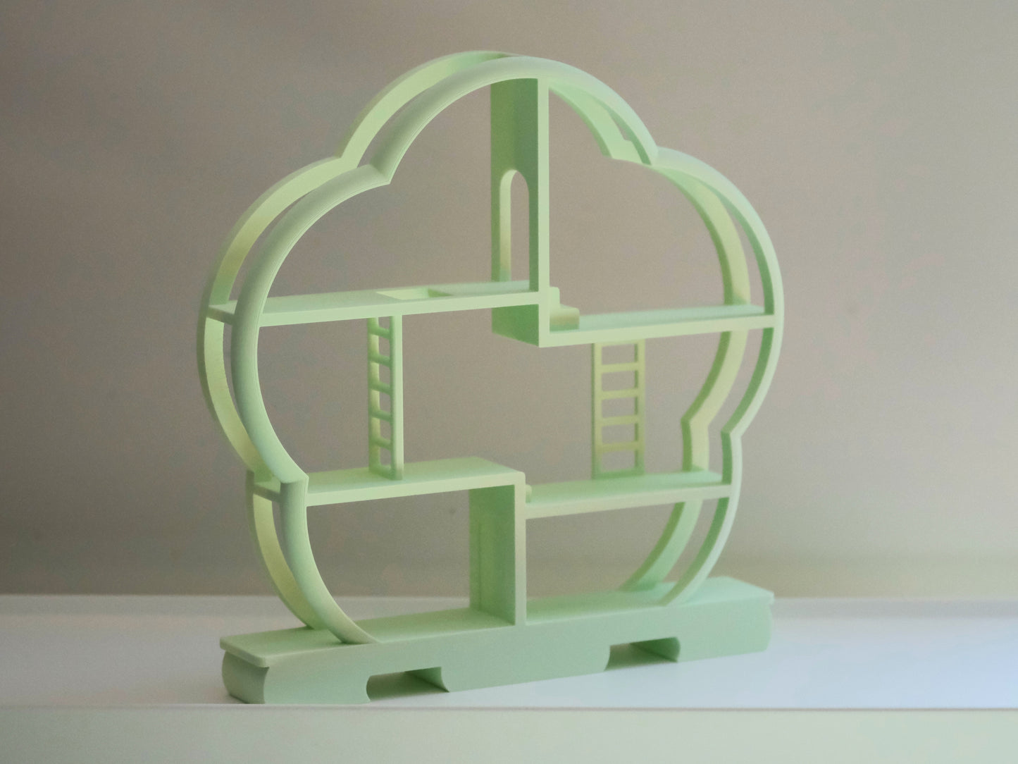 Asian Smiski Shelf Fits 13 Smiskis Display Case - Green