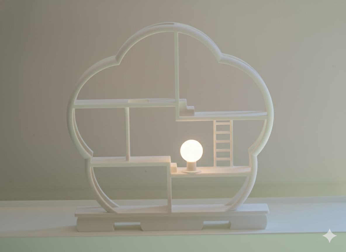 Asian Smiski Shelf Fits 13 Smiskis Display Case - White