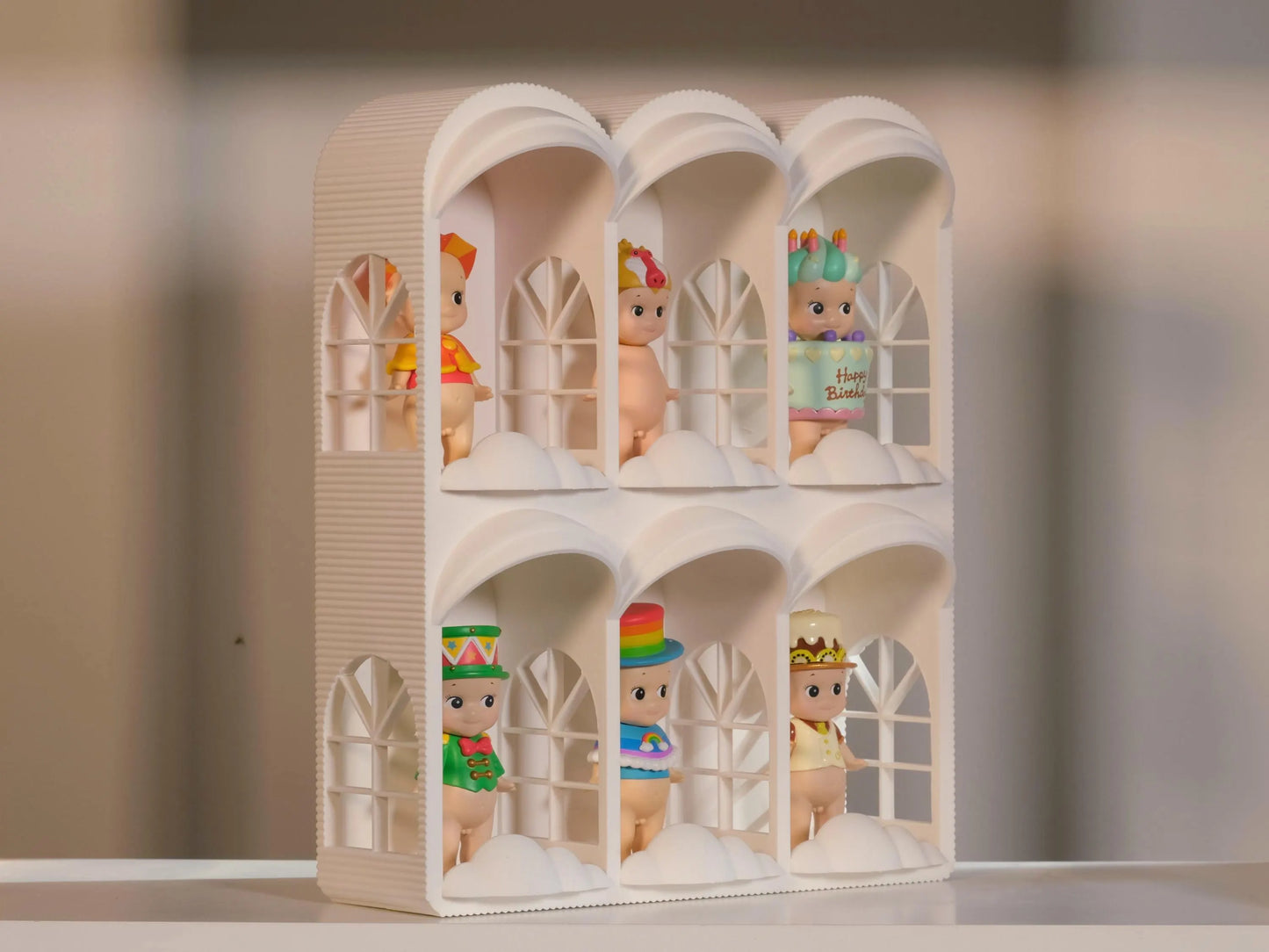Sonny Angel Hotel Display Case 6 Rooms - White