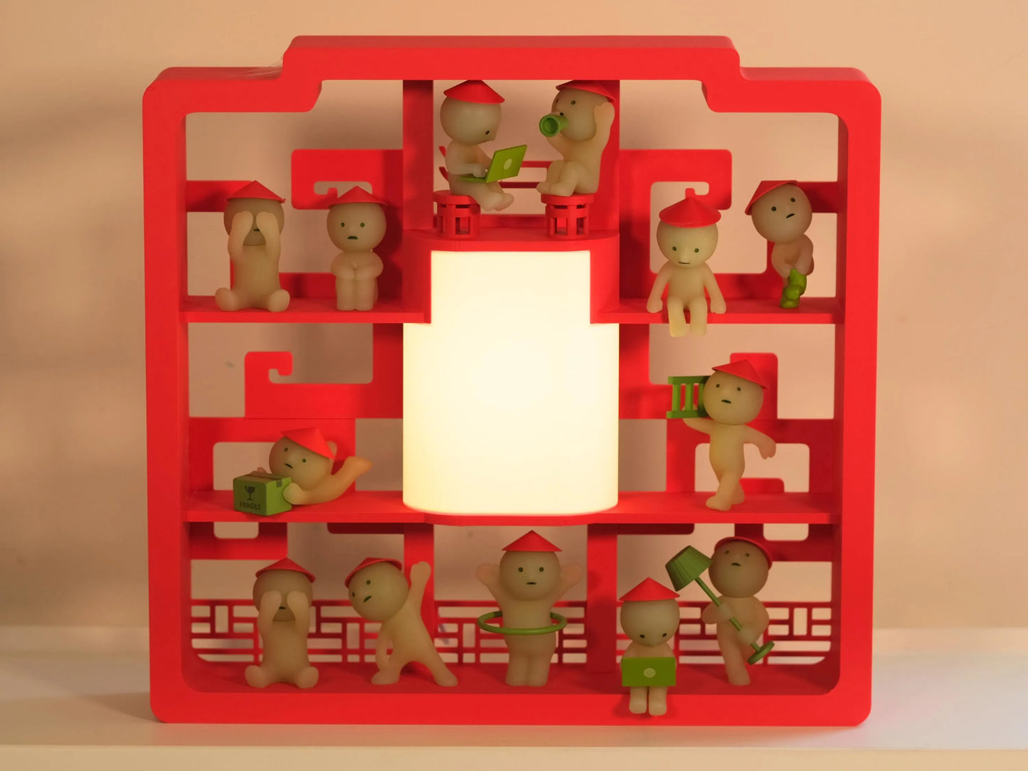 V2 Chinese Smiski Lamp Display Shelf - Intricate