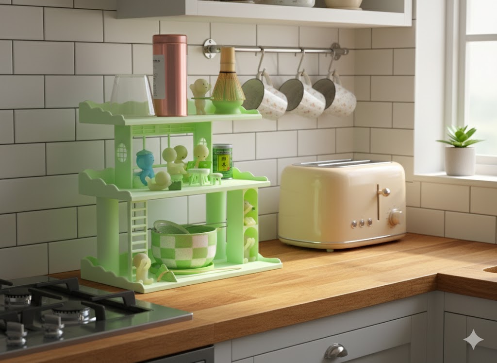 Pastel Green Smiski Matcha Station